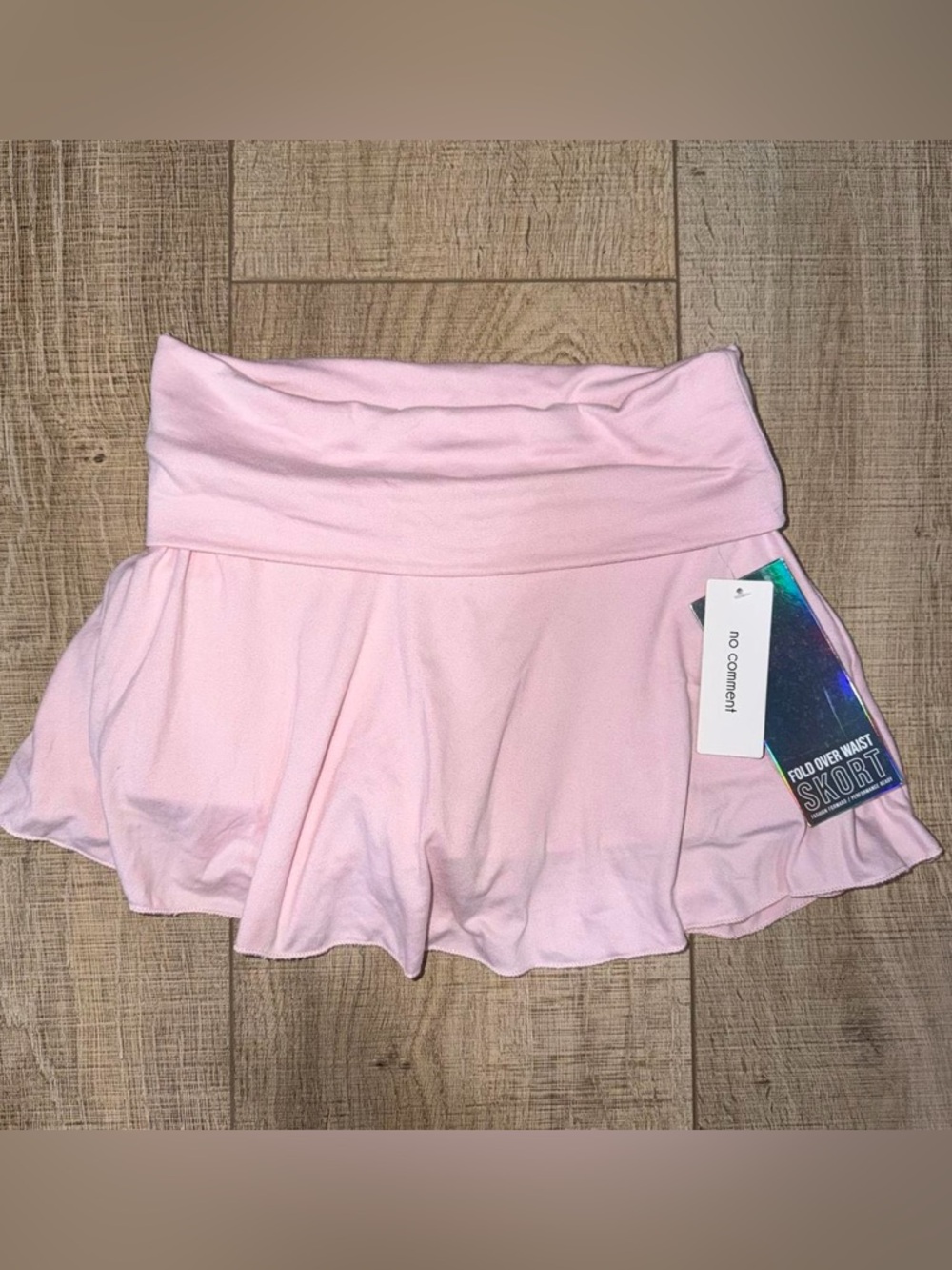 NEW No Comment Light Pink Foldover Skort Size XS
